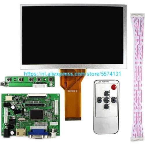 Nieuwe Lcd-scherm 7 inch 800*480 AT070TN92 AT070TN94 TFT 50Pins Monitor Driver Board 2AV HDMI VGA