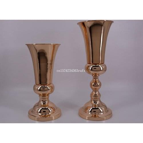10pcs Floor Vases Metal Flower Vase Wedding Decoration Table Centerpiece For Mariage Metal Flowers Vases