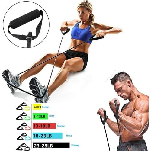 120cm Latex Elastic Resistance Bands with Padded Handles Pull Up Assistance Rubber Yoga Pull Rope Fitness Workout Sports Bands