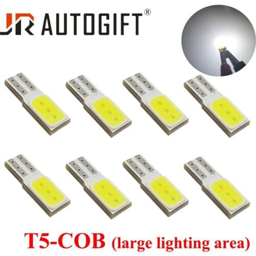 200PCS T5 W3W 74 286 W1.2W Super Bright COB LED Wedge Dashboard Gauge Lamps Car Warning Indicator Instrument Cluster Lights Bulb