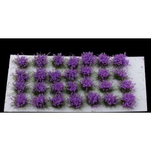 28pcs Mixed Flowers Model Trees Model Train Scenery Architecture Trees Model Scenery with No Stands（0.31 inch