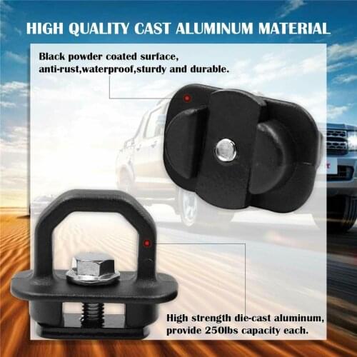 4Pcs American Pick-Up Block Throne Tie Anchor Cartridges Truck Bed side Anchor Wall Pickup GMC Chevy Car Accessories