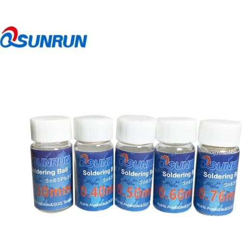 5PCS/Lot 25K BGA Solder Balls 0.3mm 0.4mm 0.5mm 0.6mm 0.76mm Repair Solder Balls for BGA Reballing Stencils Kit,Free Shipping