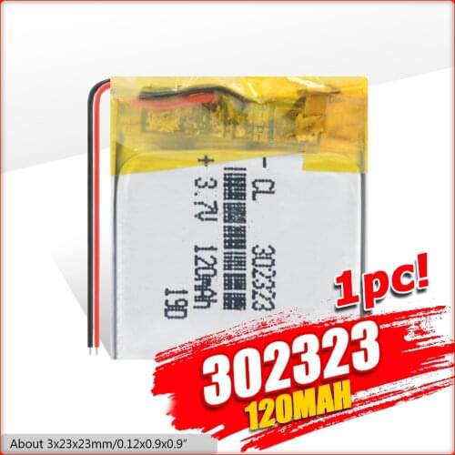 YCDC 302323 Battery 3.7V 120mAh Rechargeable Li-Polymer Li-ion Batteries AHB302323 For MP3 MP4 DVR Bluetooth-compatible earphone