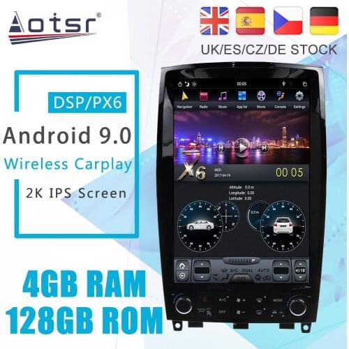 Android 9 Tesla Styel For Infiniti EX25 EX35 EX37 EX30 2007 - 2015 QX50 2010 - 2017 Radio Car Multimedia Player GPS Navigation