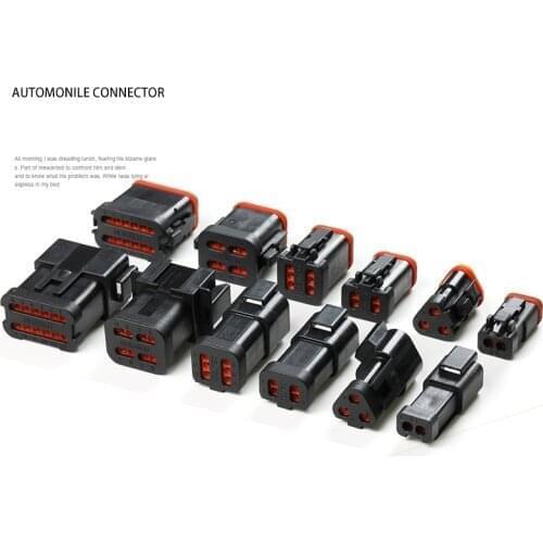 20 Sets Deutsch DT 2 3 4 6 8 12 Pin Male Female Auto Waterproof Connector Automotive Sealed Plug With Pins