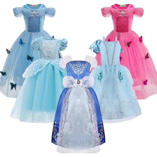 Princess Dress for Baby Girl Cinderella Cosplay Costumes Children Christmas Dresses Kids Girls Princess Party Masquerade Dresses