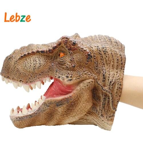 Dinosaur Hand Puppet For Stories Tyrannosaurus Head Hand Puppet Soft Non-toxic Figure Toy For Children Realistic Dino Model Gift