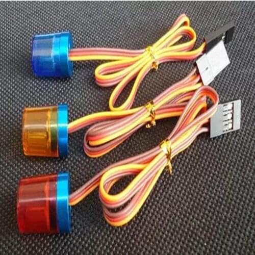 GWOLVES 13*18mm 5 modesMulti-function rc LED StrobingFlashing/Rotating Light for 1/10 1/14 police Tractor RC Engineering Truck