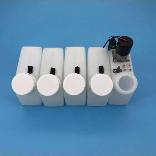 1Set 250ml 5Colors CMYKW DTF Ink Tank with stirring motor air filter for eco solvent printer single hole