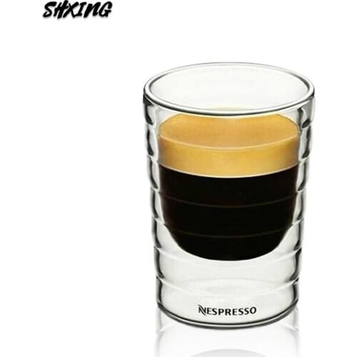 Coffee Cup 85/150ml Nespresso Double Wall Glass Coffee Mug Clear Insulated Espresso Cups Heat-resistant Tea Cup Lead-free Glass