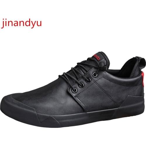 Mens Leather Sneakers Casual Fashion Mens Slip on Loafers Hombre Gray Black Sports Shoes for For Men with Outdoor