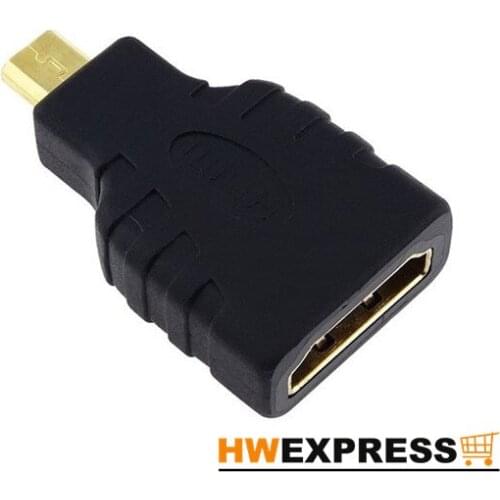 HWEXPRESS Hot HDMI Type A Female to Micro HDMI D Male Gold Plated Adapter Converter Connector