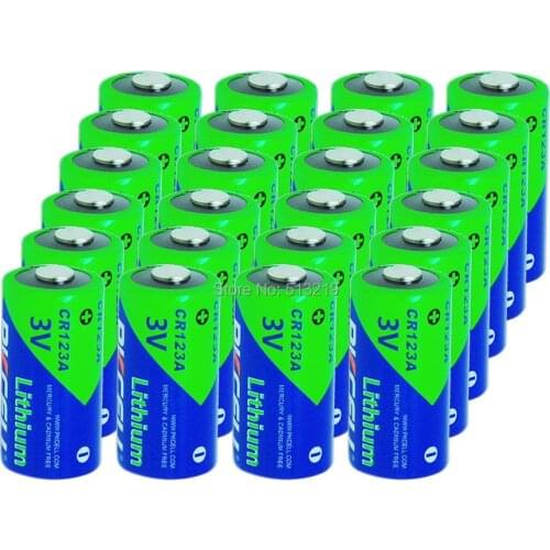 24PCS PKCELL CR123A 3V Lithium Battery Equal CR123 123A CR17345 KL23a VL123A CR17335 CR17345 16340 primary For LED Flashlight