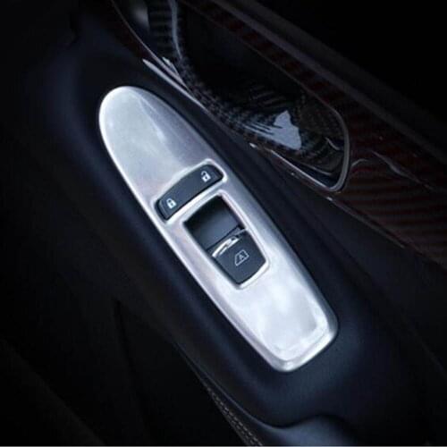 Door Armrest Button Sticker Window Glass Lift Knob Decorative Cover Trim for Infiniti Q70 Q70L interior Accessories