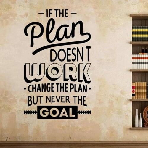 Work Wall Sticker Positive Energy Plan Quotes Office Studio Interior Decor Vinyl Window Decal Letters Motivational Mural M687