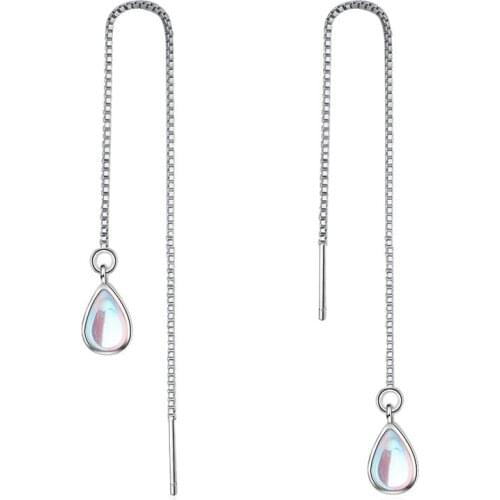 LUKENI New Arrival Crystal Water Drop Earrings For Women Jewelry Female Fashion 925 Sterling Silver Earrings Girl Accessories