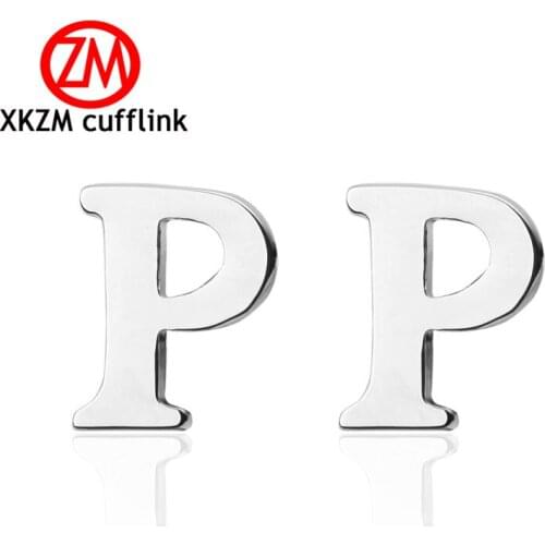 New Style Letter P Cufflinks for Mens Wedding Cufflinks Simple Shirt Cufflinks Male French high Cuff Links Suits Accessories