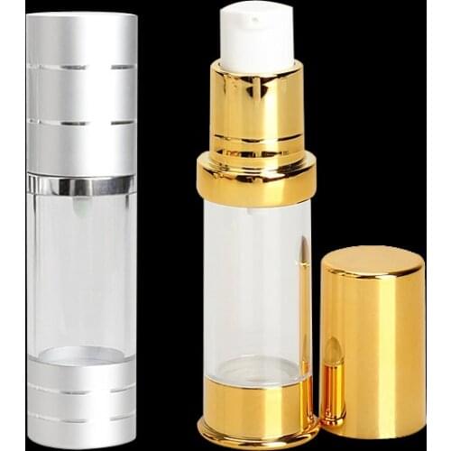 Travel Portable Sample Spray Perfume Bottle Vacuum Flask Pump Bottle Essence Lotion Cosmetics Container Refillable Bottles Empty