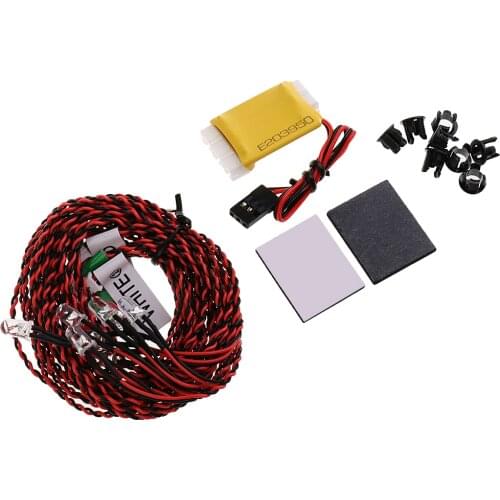 RC Flash Lights 8 LED Lighting System Set for RC Aircraft Helicopter Spare Parts