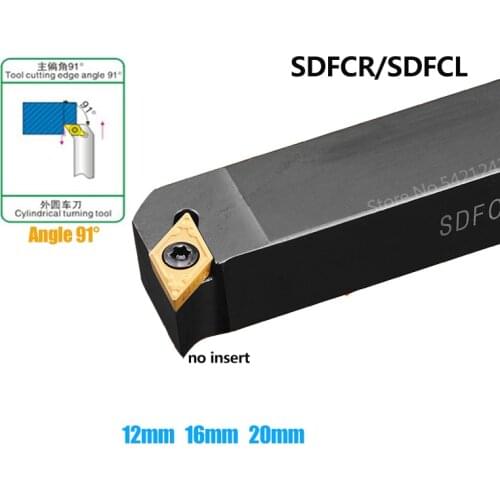 SDFCR1212H07 SDFCR1616H11 SDFCR2020K11 SDFCL 12mm 16mm 20mm CNC Lathe Cutter Tools External turning tool holder for DCMT insert