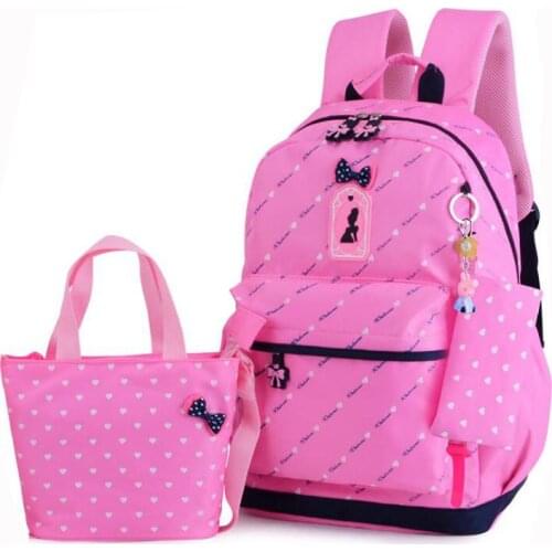 Girl princess School Bags For Teenagers backpack set ladies shoulder travel nylon bags 3 Pcs/Set rucksack mochila knapsack NEW