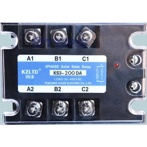Three-phase solid state relay 200A DC to AC solid state AC contactor