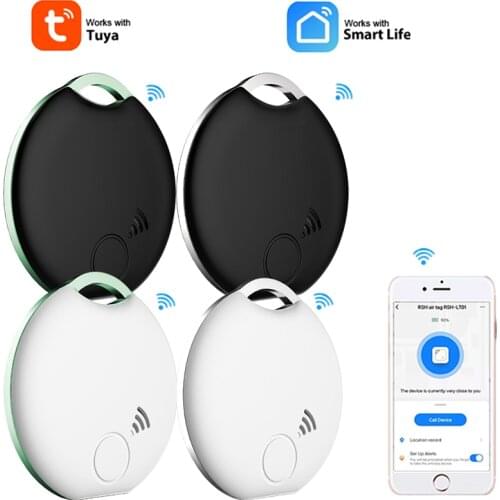 Tuya/Smart Life Anti-lost Keychain Key Finder Device Mobile Phone Lost Alarm Bi-Directional Locator Artifact Tag GPS Tracker