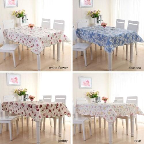 Waterproof Oil Proof PVC Table Cloth Anti-Scalding Table Cover Home Dining Tablecloth Dinner Table Decor Kitchen Accessories