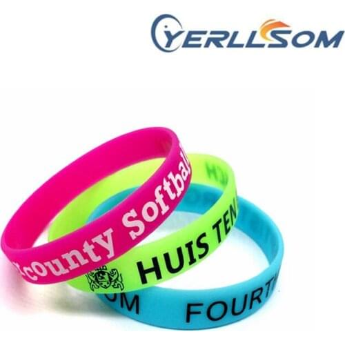 YERLLSOM 100pcs/Lot High Quality Customized Personal paw print silicone bracelet For Gifts P042001