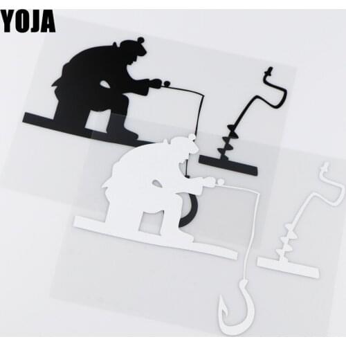 YOJA 19.1X15CM Fishing Cartoon Fashion Vinyl Car Sticker Decal Art ZT2-0063