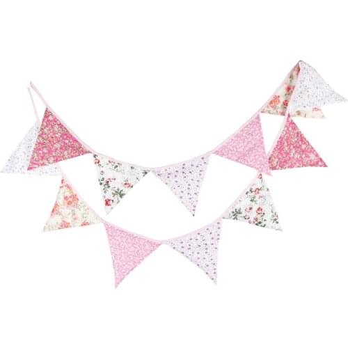 1pcs 3.3M 12Flags Printed Flower Home Decoration Pastoral Flag Banner Family Party Birthday Wall Deco Outdoor Shooting Pennant