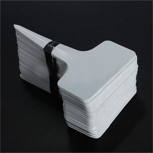 100pcs 6 x10cm Plastic Plant T-type Tags Markers Nursery Garden Labels Blank