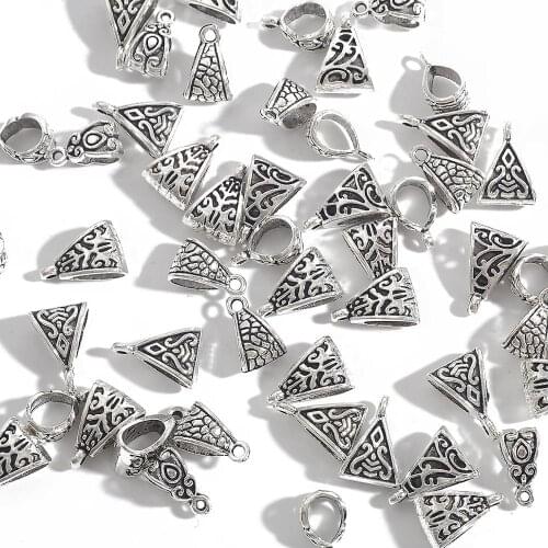 20pcs/lot 7/9/11mm Antique Silver Color Tibetan Tube Beads Charms Metal Spacer Beads for Jewelry Making DIY Bracelet Necklace