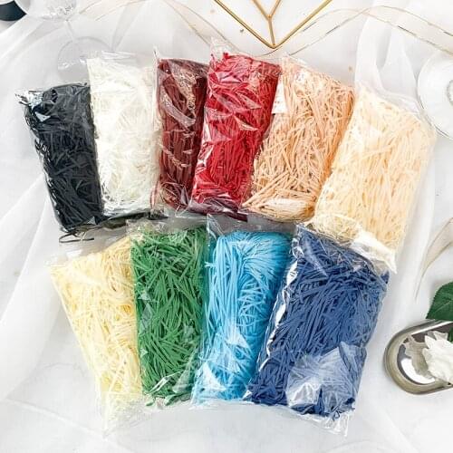 30 to 200g Raffia Creative Gift Box Filling Shredded Paper Silk Strips Padding Papyrus Wedding Christmas Decor Gift Supplies