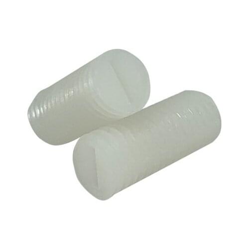 50pcs M4 nylon slotted set screws one word headless grups screw precision grup bolts plastic bolt 6mm-30mm long