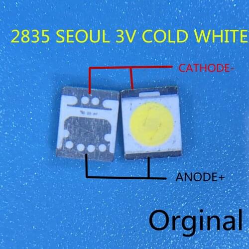 50pcs SEOUL High Power LED LED Backlight 1210 3528 2835 1W 100LM 3v Cool white SBWVT120E LCD Backlight for TV TV Application