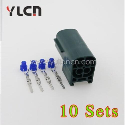 Free Shipping 10 Sets 4 Pin Male Automotive Connector