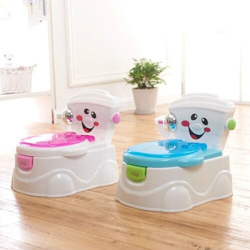 Free shipping plastic child toilet baby toilet smile infant baby potty seat training plus size closestool stinkpot