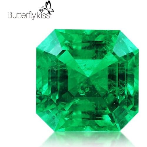BK Emerald Loose Gemstones 6.5mm 1ct Natural Green Color Emeralds Lab Grown For DIY Making Ring Necklace Bracelet Jewelry