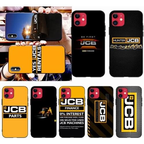 PENGHUWAN jcb excavator Black TPU Soft Rubber Phone Cover for iPhone 11 pro XS MAX 8 7 6 6S Plus X 5S SE XR case