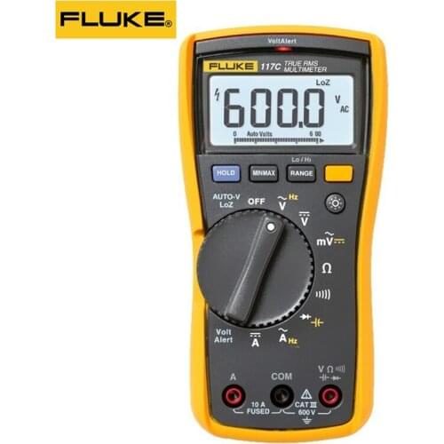 FLUKE True RMS Digital Multimeter 115C/116C/117C CAT III 600V Overvoltage Protection 6000 Counts