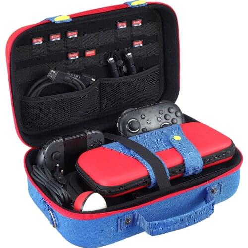 Travel Bag for Mario Nintendo Switch Console NS Accessories Carrying Case for Nintend Switch Pro Handle Dock Joy-con Game Cards