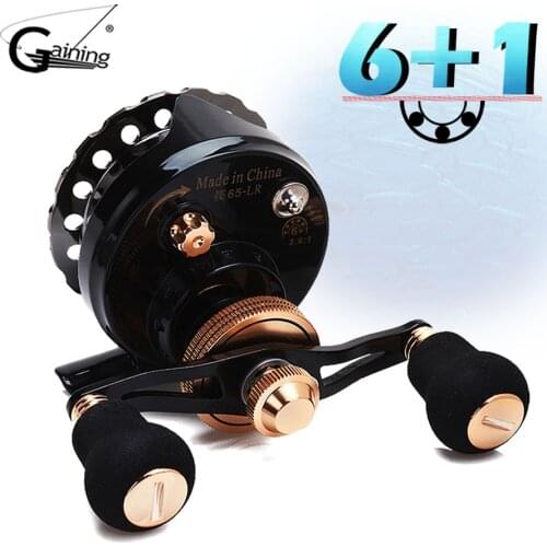 Dropshipping Aluminum Alloy Spool 6+1BBs Left/Right Hand Raft Reel Ice Fishing Reel Fish Line Wheel 2.6:1 Fly Fishing Wheel