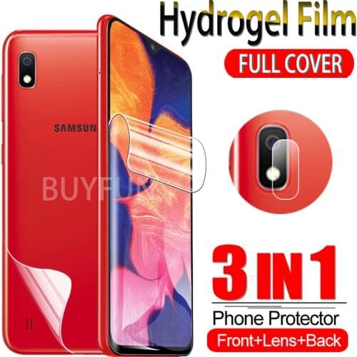 3in1 Hydrogel Film For Samsung Galaxy A10s A10e A10 s e Screen Protector On Sumsung A 10 10E 10S Full Cover Film Camera Glass
