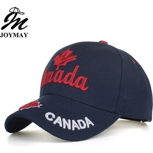 Joymay 2019 Canada Maple leaves Embroidery Baseball Cap Adjustable Men Cap Snapback Hat B633