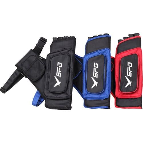 Camouflage Waterproof Archery 4 Tubes Arrow Quiver Quiver Arrows Holder Bag for Reverse Bow Hunting Shooting