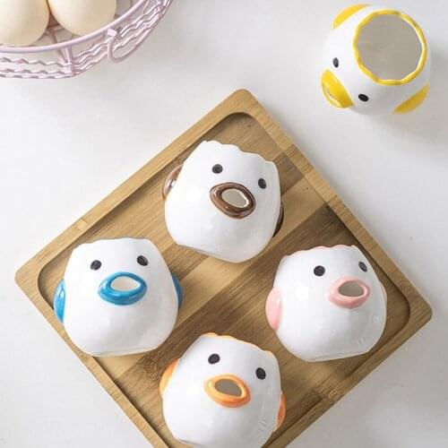 Creative Ceramic Egg Dividers Egg Yolk White Separator Tools Kitchen Baking Tool Package Include 1 Pcs Ceramic Egg Dividers