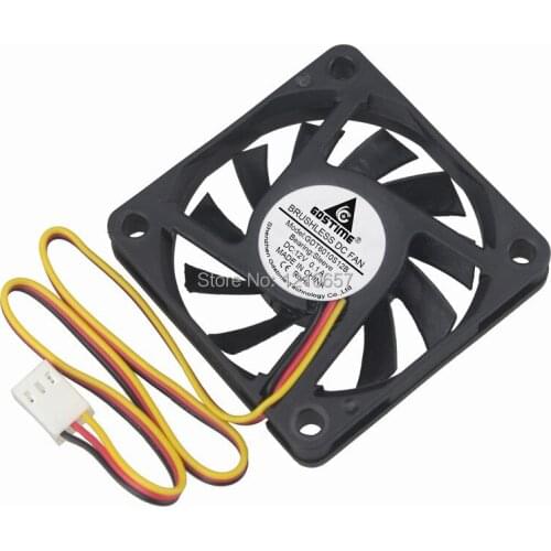 5PCS lot Gdstime 60mm 60x60x10mm 6010S 6cm DC 12V 3Pin PC Computer CPU Cooling Cooler Fan