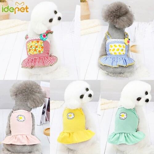 Summer Fashion Dog Clothing for Cat Dresses Sling Wedding Dog Dress Princess Pink Pet Cat Skirt for Small Dogs Vestidos Mascota